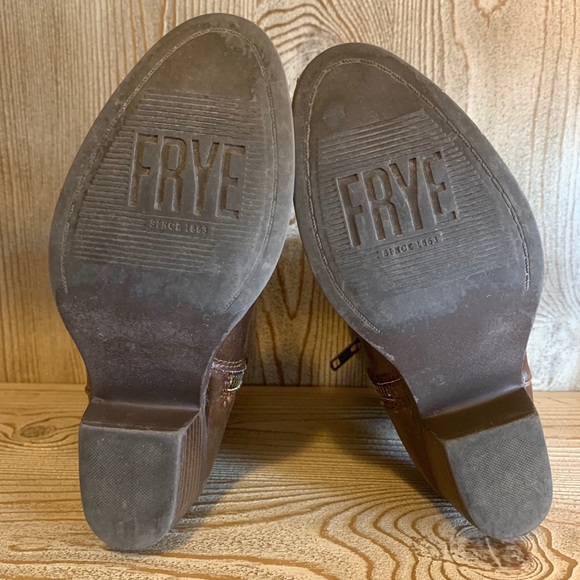 FRYE Girl’s Carson Firebird Brown Cowgirl Boots - Picture 10 of 13